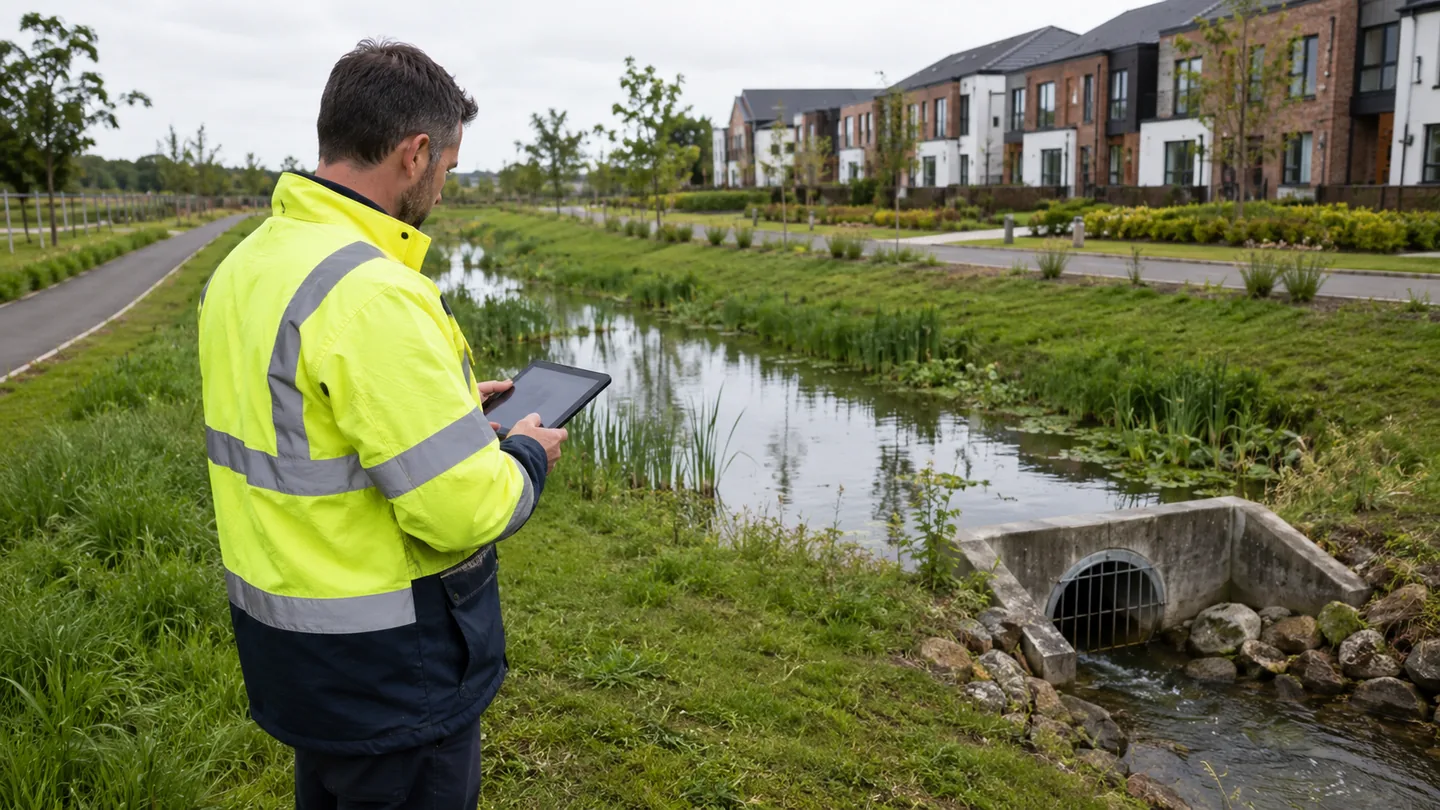 Drainage and surface water assessment supporting SuDS and flood-risk design.