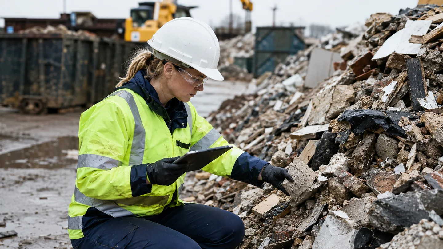 Material sampling and assessment supporting waste classification and disposal decisions.
