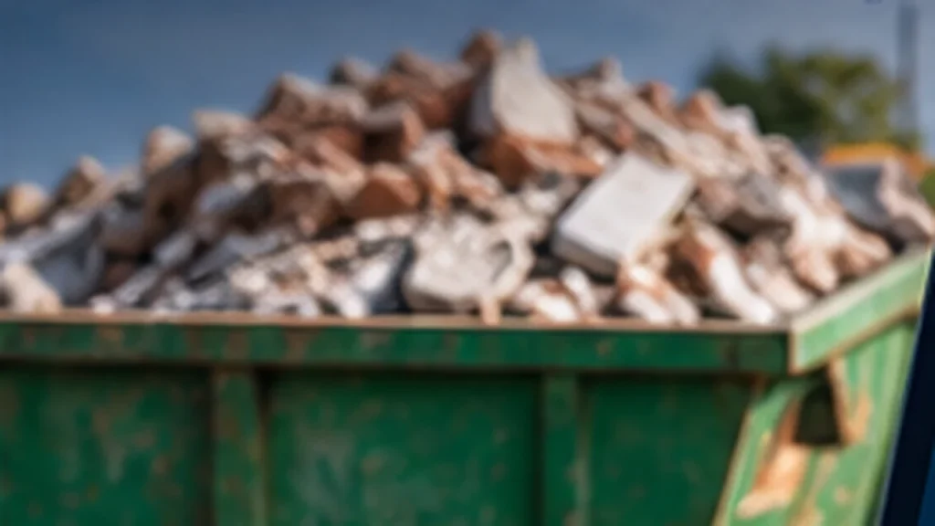 Construction and demolition waste contained at a UK waste receiving site